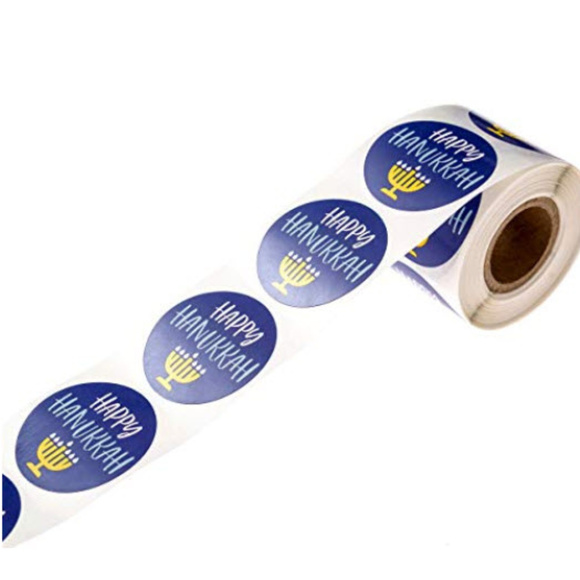500 Happy Hanukkah menorah stickers labels - Picture 2 of 6